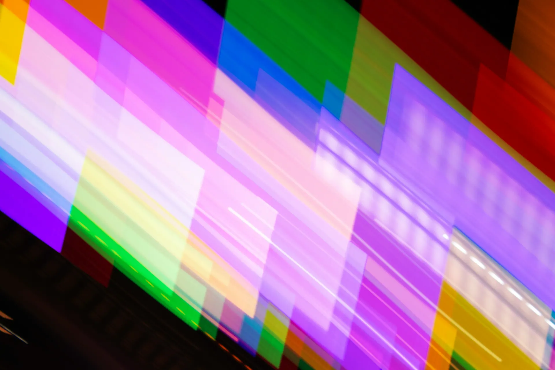 Saturated glitch colour blocks